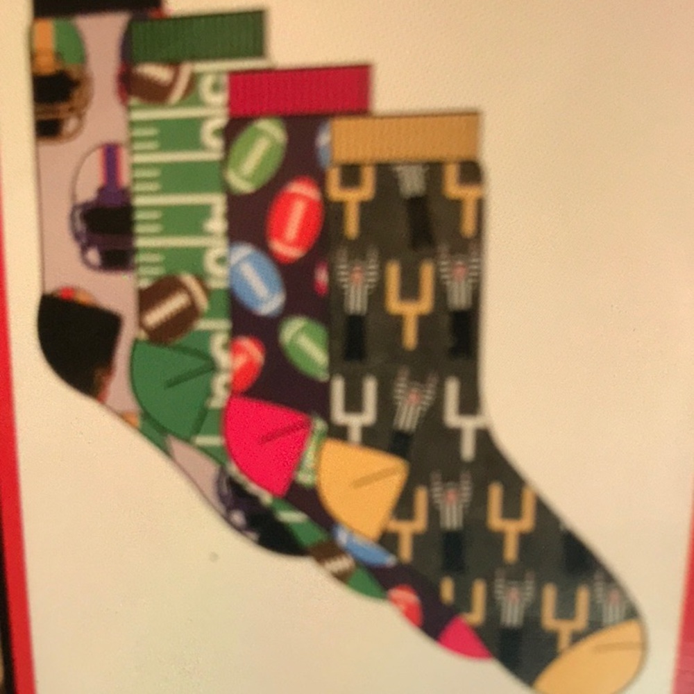 Brand New! 4 pairs of Football theme socks by HYP